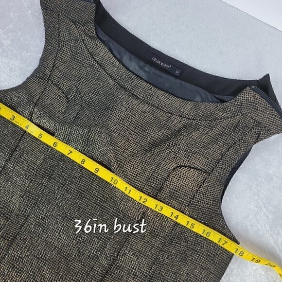 C BLOCK ISIA Metallic Bronz Mini -Length Dress Size Small - Picture 10 of 12